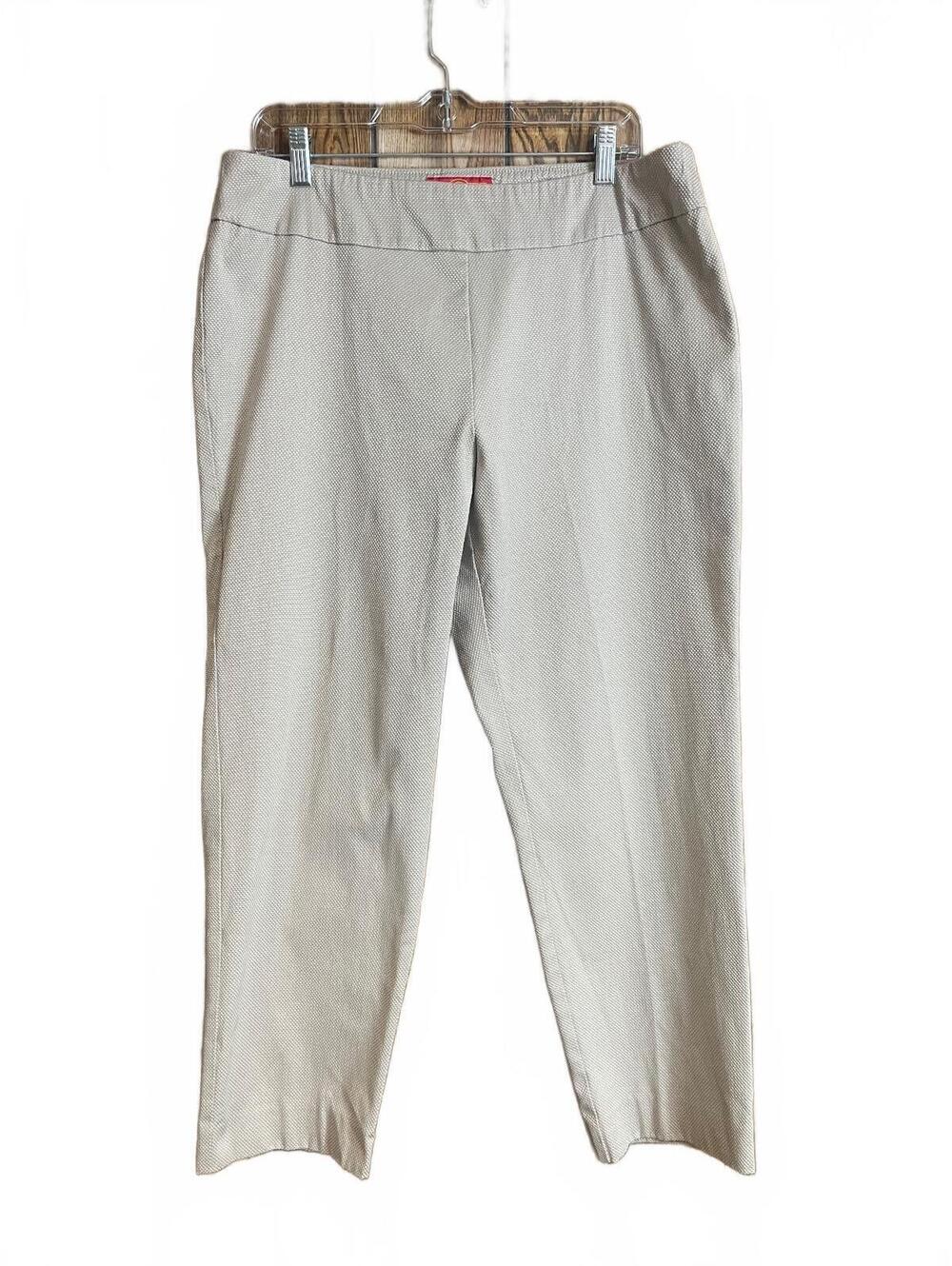 Krazy Larry tan tweed look crop/ankle pull on pant size 16